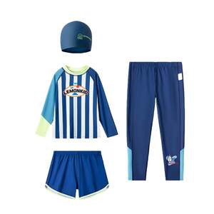 
Children's swimsuit hot spring boy swimsuit long-sleeved long pants split sun protection swimsuit girl boy one girl baby