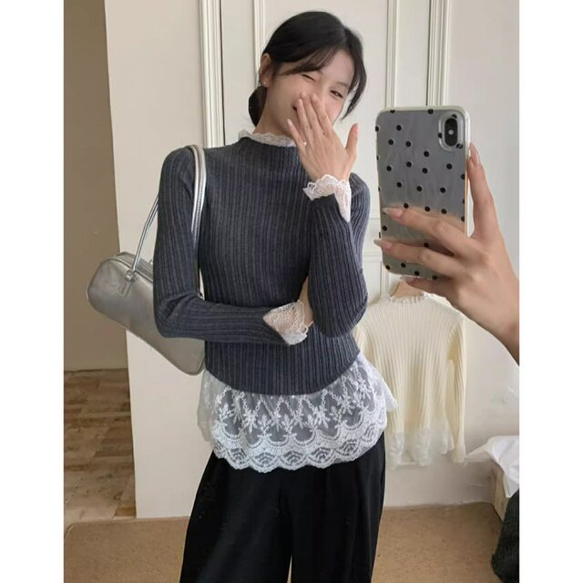 Ethnic Style Printed Sweater Cashmere Knitted Bottoming Sweater Women Winter Warm Woolen Sweater Plus Size Jumper Tops