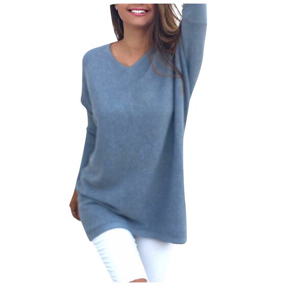 Fashion V-neck long sleeve women's sweater 时尚V领长袖女毛衣