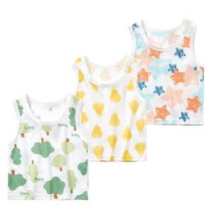 
3-piece baby summer top pure cotton baby vest summer thin style boy sleeveless T-shirt baby girl suspender quick dry