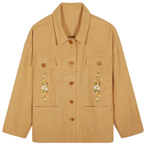 
Luoluo introduction short trench coat for women 2025 new loose small short jacket design sense autumn khaki