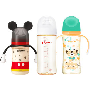 Pigeon Beiqin bottle newborn baby 3 generation ppsu resistant to falling 6 months old straw wide diameter 1 year old and 2 years old