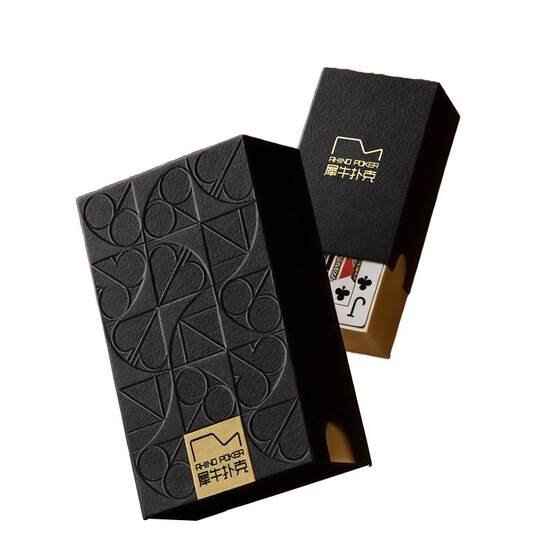 High-end customized gift box for poker cards, imported black core paper, double-sided gift box, double-sided textured paper, durable