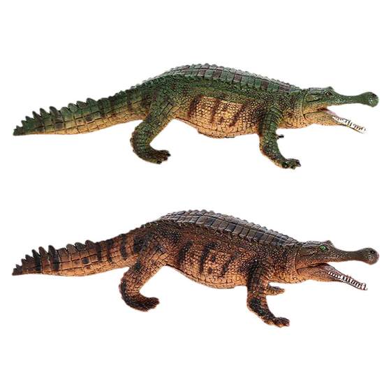 Children's cognitive simulation wild crawling animal model Grand Crocodile Emperor Crocodile Plastic solid toy swing gifts

