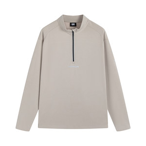 
OMG sports stand-up collar sports t-shirt men's half-zip long-sleeved fitness clothes high-neck bottoming shirt outdoor top