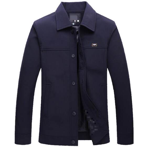 Spring and autumn jacket Middle -aged men's jacket leisure men's thin jacket middle -aged elderly jacket shirt father coat