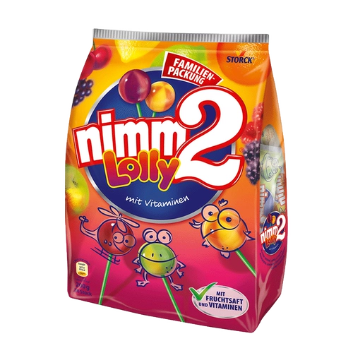 Германия Nimm2 Два сокровища -конфеты Lollipop богат множеством витаминных конфет беременных детей.