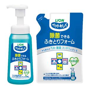 日本LION狮王宠物免洗泡沫除菌清洁香波猫咪狗狗洗脚干洗洁足慕斯