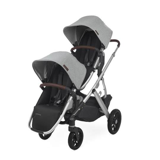 Uppababy vista v2 ツインベビーカー - 高景観座位横たわる折りたたみ二人乗りベビーカー