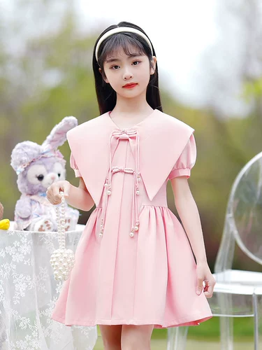 Летняя одежда, платье, юбка на девочку, милый летний наряд маленькой принцессы, в корейском стиле, детская одежда