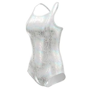 
swans white python swimsuit for women looking slim 2025 new snake pattern special racing training hot spring one-piece swimsuit