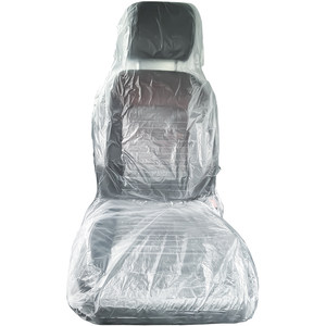 Four -piece car's disposable seat steering wheel sleeve foot cushion prevention pollution seat protective sleeve thick plastic cushion cover