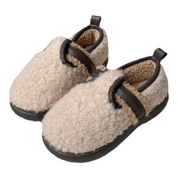 Thin winter retro flat plush velvet shoes