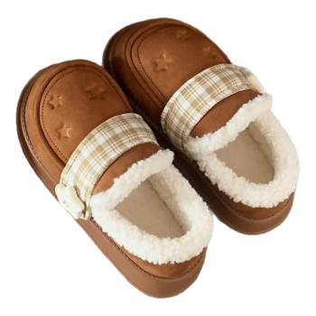 
Women's thin slip-on loaf cotton slippers for winter
