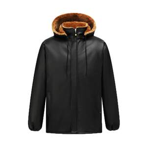 Leather pants men with velvet thick waterproof, oil -proof take -out, windproof wind -resistant winter warm leather leather pants set men