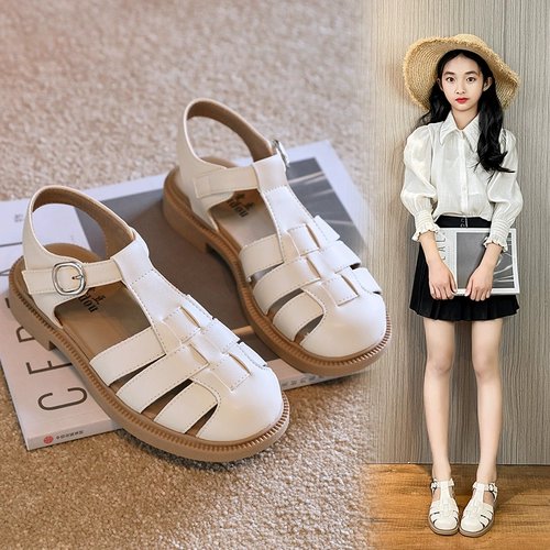 Обувь, летние детские сандалии для принцессы, коллекция 2022, в корейском стиле, мягкая подошва, подходит для подростков