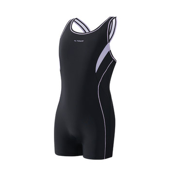 Girls one-piece swimsuit mid-large children professional training swimsuit