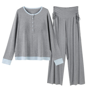 
Bamboo fiber丨Yatemao postpartum clothing for pregnant women Tianzhu pajamas postpartum breastfeeding prenatal and postpartum thin home set