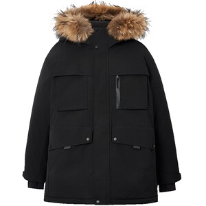 
[Functional Ice Shell] Jack Jones Fur Collar Down Jacket Spring Workwear Style Overcome Hooded Warm Jacket Men's Wear