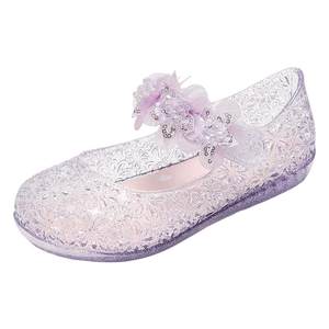 
Belle Children's Shoes 3-6 Years Old Girls Jelly Crystal Shoes 2025 New Spring and Summer Girls Candy Princess Shoes Sandals