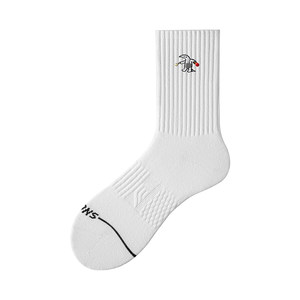 
Zimo embroidered socks men's original cartoon gift box 7A antibacterial summer thin long tube pure cotton yarn cute and trendy