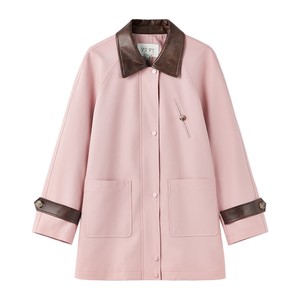 
Qiushui Yiren mid-length windbreaker coat for women petite 2025 autumn and winter new style versatile lapel design coat