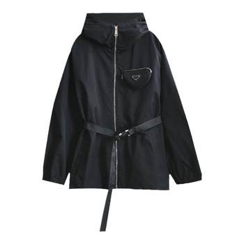 Cannes cool belted hooded jacket