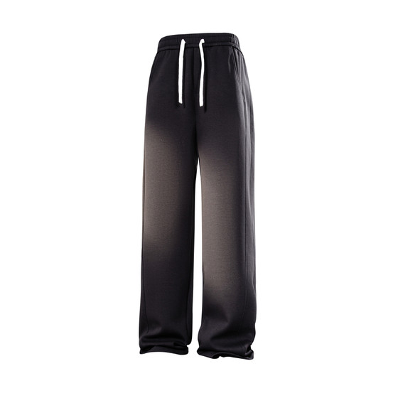 Willow crotch pants men's new straight-leg sports pants trousers men's fat plus fat plus large size men's casual pants