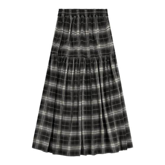 
CryingCenter College Classic plaid long skirt Crying Center