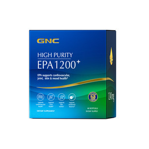 
GNC 97% high purity epa deep sea fish oil 60 capsules rTG type fish oil IFOS certified official flagship store