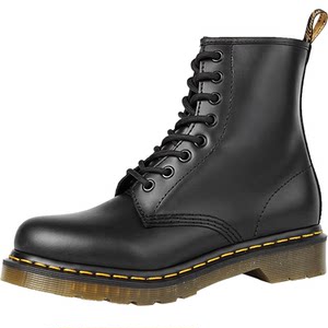 Crazy home-made Martin boots for men and women, mid-high top 8-hole genuine leather couple short shoes, thick-soled lace-up motorcycle boots
