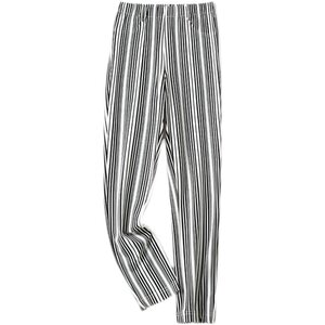 M2 women's clothing brand discount pencil pants for women spring and summer stretch striped trousers fashionable large size mid-waist straight-leg casual pants
