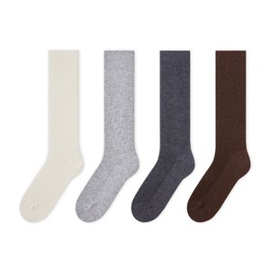 
Shangsen wool pile socks women's autumn and winter gray mid-calf socks calf socks vertical striped Birkenstock shoes cotton socks senpop