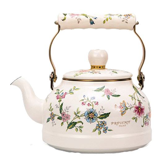 Bouilloire à Sifflet émaillée UPKOCH - Design Rétro, Capacité ~2L - Bleu - Pour Cuisinière à Gaz Ou électrique