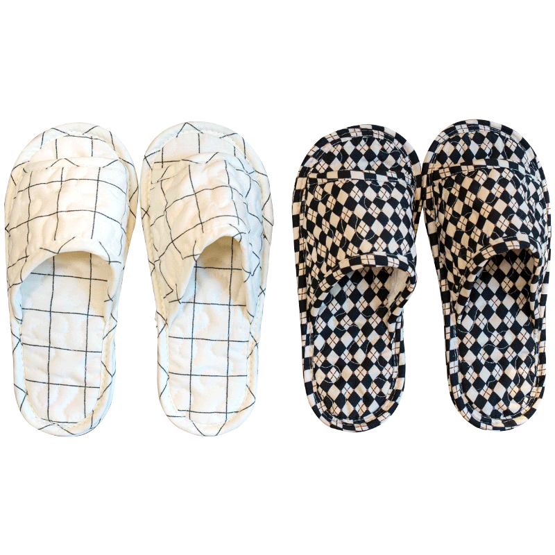 
Simple and modern style home slippers four seasons indoor one-line couple fabric slippers home silent shoes sandals