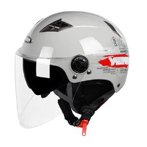 New Guobo Mustang helmet Electric car female summer sunscreen motorcycle helmet men 3C certification four seasons and a half helmet
