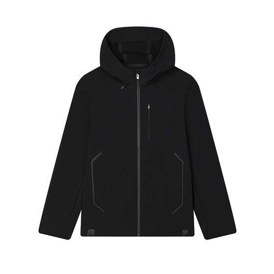 
FILA official men's woven jacket 2025 spring new casual simple basic waterproof hooded top