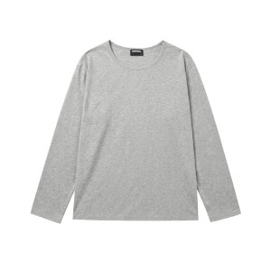 MRCYC relaxed large neckline long-sleeved T-shirt for men in autumn new loose inner wear Korean commuting pure cotton bottoming shirt