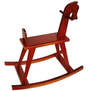 ソリッドウッドロッキングホース - タイのトロイの木馬スタイル - 子供