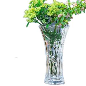 Thickened large vase glass transparent living room Swing hydroponic plant rich bamboo lily inserted dried flower ceramic vase