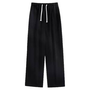 
Apricot casual trousers for men summer new style ice silk trendy brand sports loose boys straight wide leg cotton and linen pants