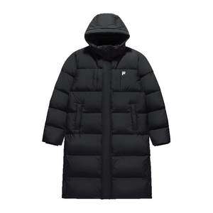 
FILA FUSION Fashion Brand Couple Long Down Jacket 2025 Winter New Loose Hooded Jacket