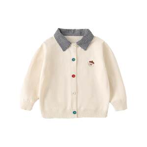 
BETUS Sweater Knitted Cardigan New POLO Shirt Collar Spring and Autumn Baby Baby Boys and Girls Wool Jacket S