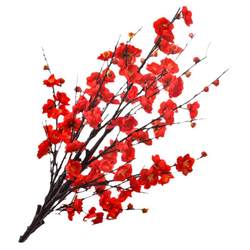 Simulated plum blossom branches peach blossom dried flowers plastic fake bouquet branches