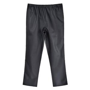 Leather pants men's waterproof and oil -proof work pants loose dry work wearing loose waist, dirty labor pants, thick velvet cotton pants