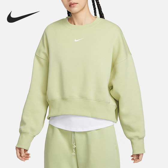 Nike/耐克正品新款女士针织加绒圆领套头卫衣DQ5762-371