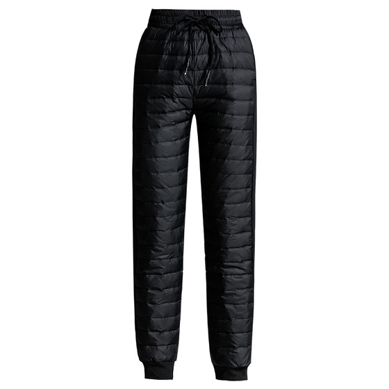 
Middle-aged and elderly down pants with high waists, men and women, warm cotton pants inside and outside, large size 90 duck down cotton pants for women, winter