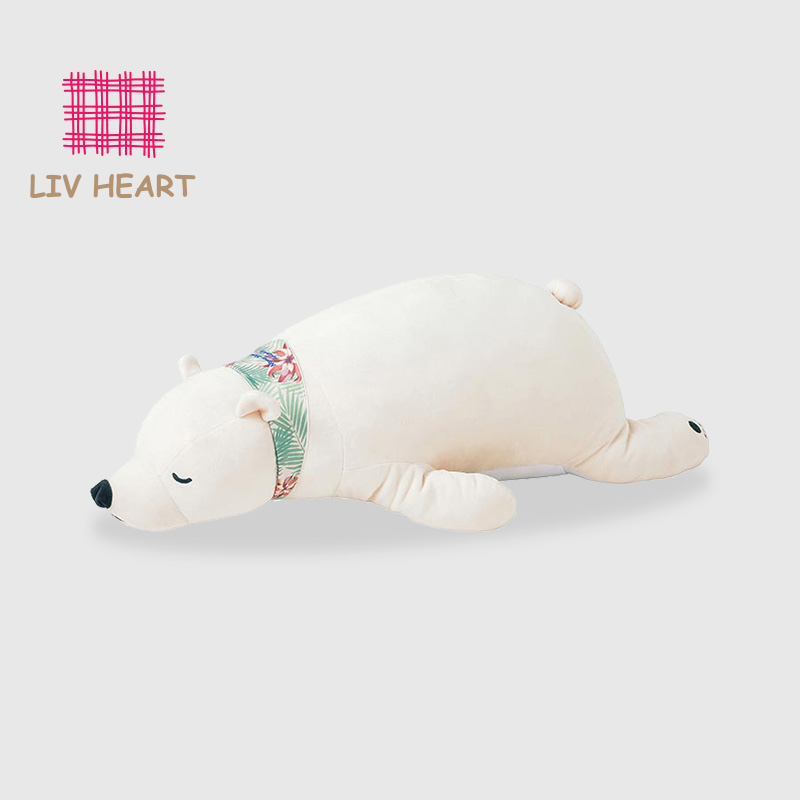 LIV HEART LIVHEART北极熊凉感抱枕毛绒玩具玩偶趴趴公仔娃娃六一儿童节礼物