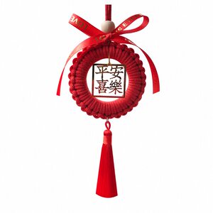 Ping An Xile car hanging DIY material bag pure hand -woven bow bowl in the car pendant car pendant tide