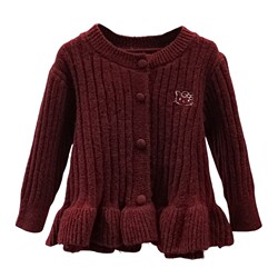 La Chapelle children's clothing girls sweater cardigan children's baby sweater 2025 new spring and autumn girls' tops